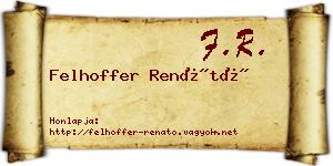 Felhoffer Renátó névjegykártya